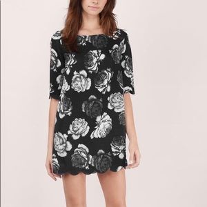 TOBI black petals dress